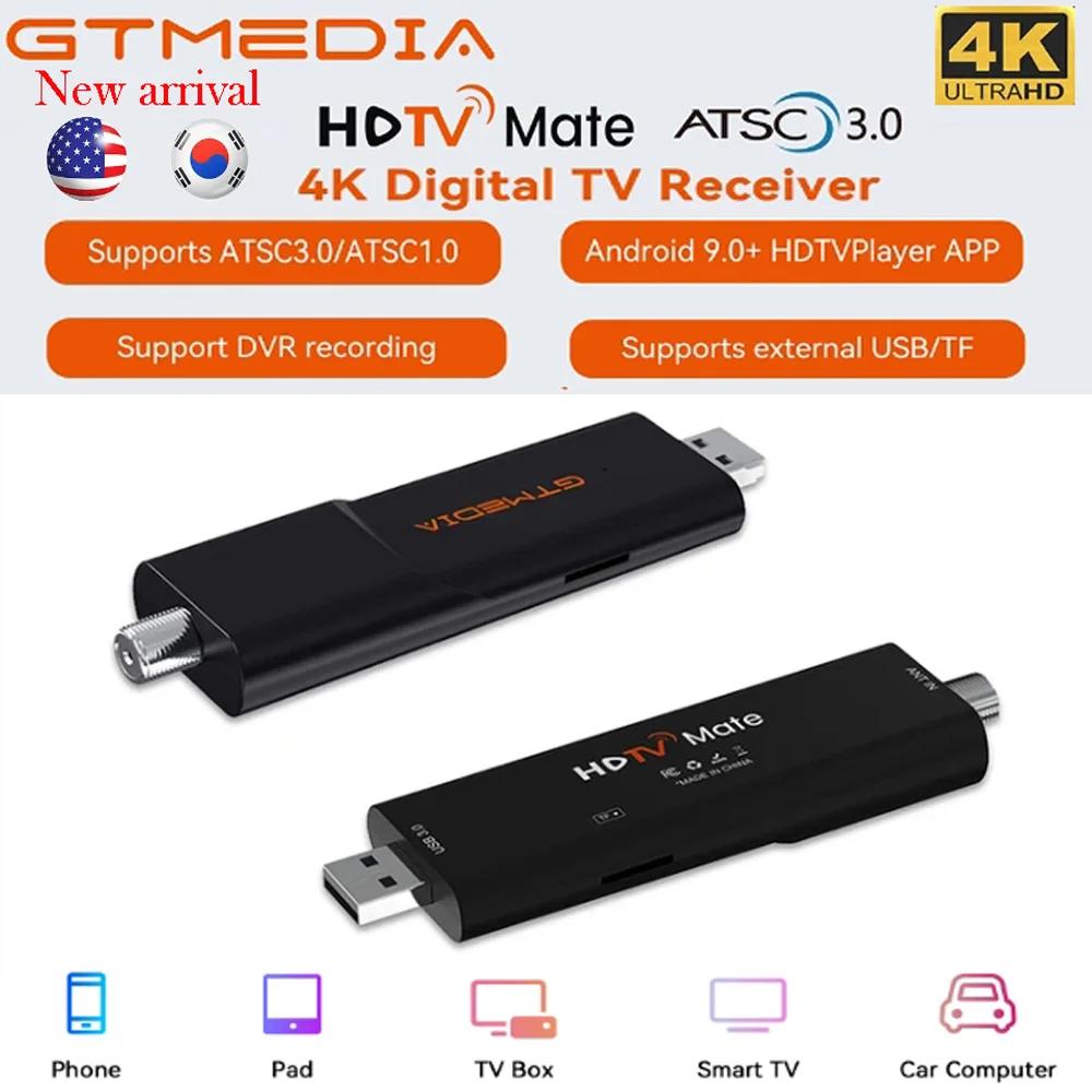 GTMEDIA HDTV Ʈ ATSC1.0/ATSC 3.0 USB Ʃ ƽ, ȵ̵ 9.0 + HDTV ÷̾,  USB/TF DVR ȭ, ̱, ѱ α